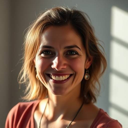 Foto de Elisa Fernandes, fonoaudióloga e diretora da Eloquência Viva, sorrindo para a câmera.